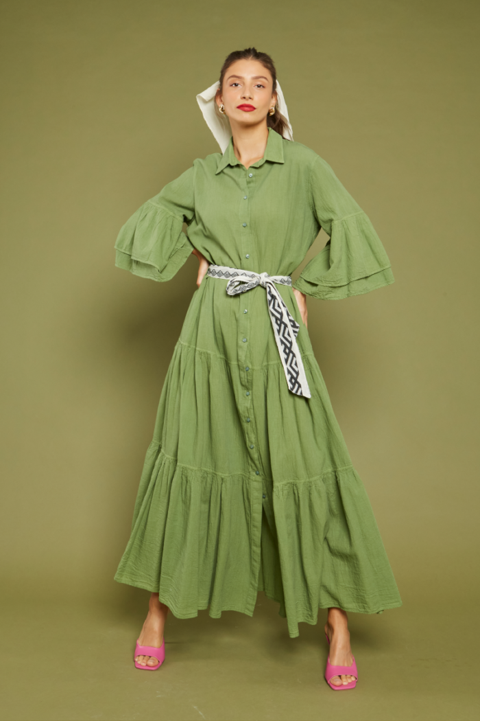 NEMA Naxos Boho Dress Olive