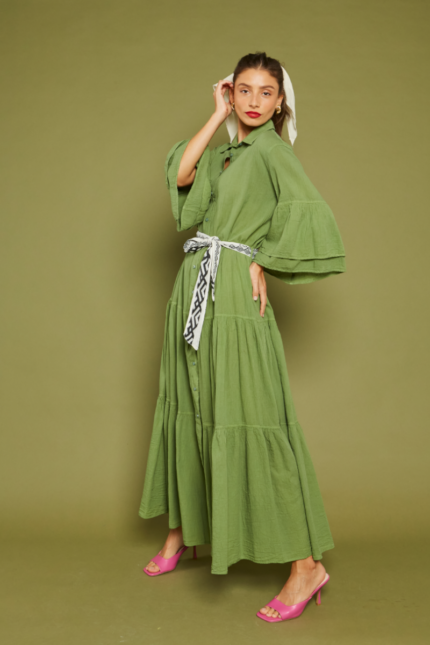 NEMA Naxos Boho Dress Olive